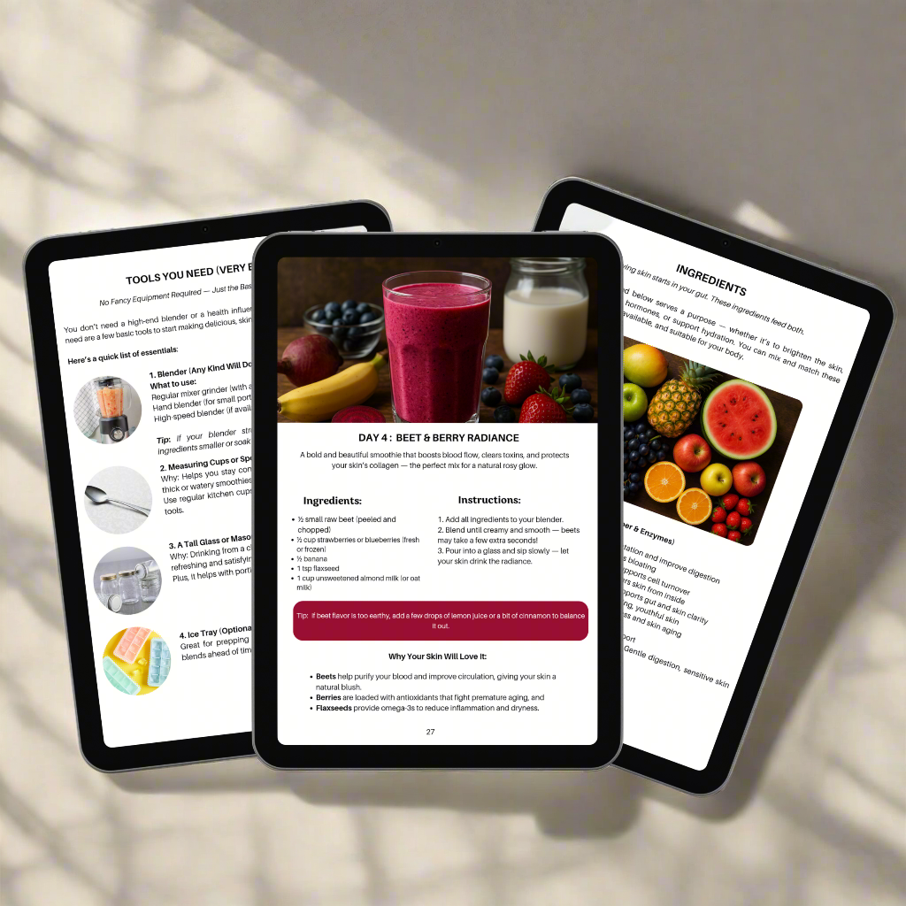 21-DAY SKIN GLOW SMOOTHIE PLAN + 3 FREE BONUS EBOOK